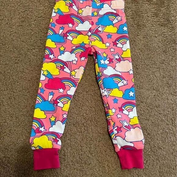 Spotted Zebra Girls Pajamas 2T Pink Clouds/Rainbows - Picture 3 of 6